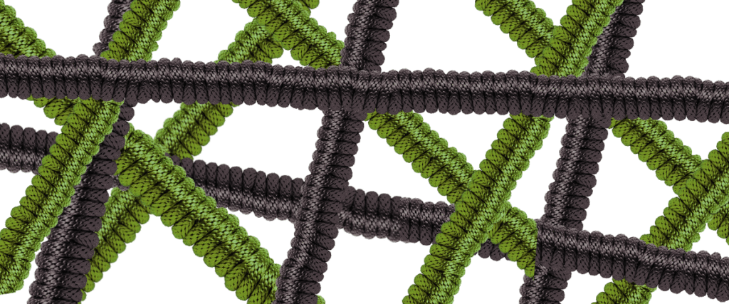 Image showing paracord intertwined to make stronger cord through change